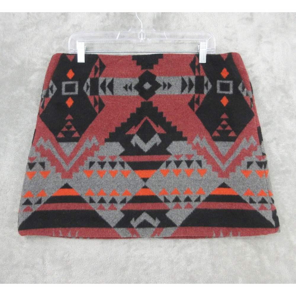 Gap Skirt Womens Size 14 Southwest Aztec Wool Mini Western Boho Southwestern Zip